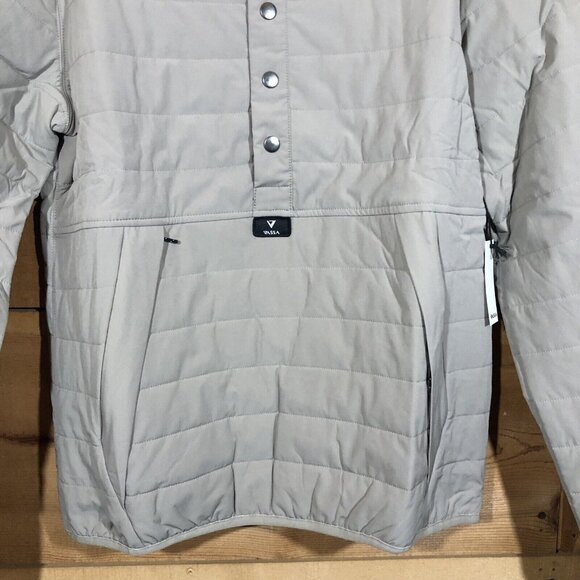 NEW Vassa Madrone 1/2 Snap Button Pullover Quilted Mens Size Medium Hiking Beige - Picture 5 of 14